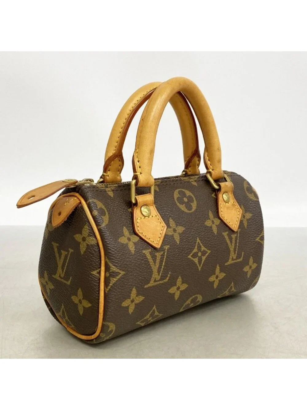 Louis Vuitton Handbag Monogram Mini Speedy Brown 2-Way